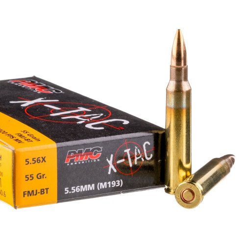 20 Rounds of 5.56x45 Ammo by PMC - 55gr FMJ