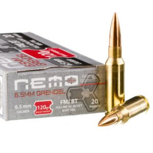 20-rounds-of-6-5 Grendel-ammo-by-Nemo Arms-120gr-FMJBT