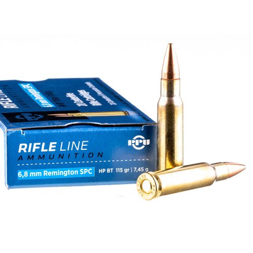20 Rounds of 6.8 SPC Ammo by Prvi Partizan - 115gr HPBT