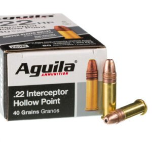 50 Rounds of .22 LR Ammo by Aguila Interceptor - 40gr CPHP