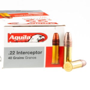 50 Rounds of .22 LR Ammo by Aguila Interceptor - 40gr CPRN