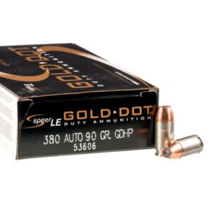 50 Rounds of .380 ACP Ammo by Speer LE - 90gr JHP