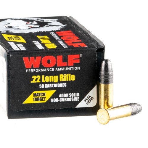 500 Rounds of .22 LR Ammo by Wolf Match Target - 40gr LRN