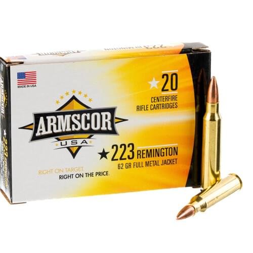 1000 Rounds of .223 Ammo by Armscor - 62gr FMJBT