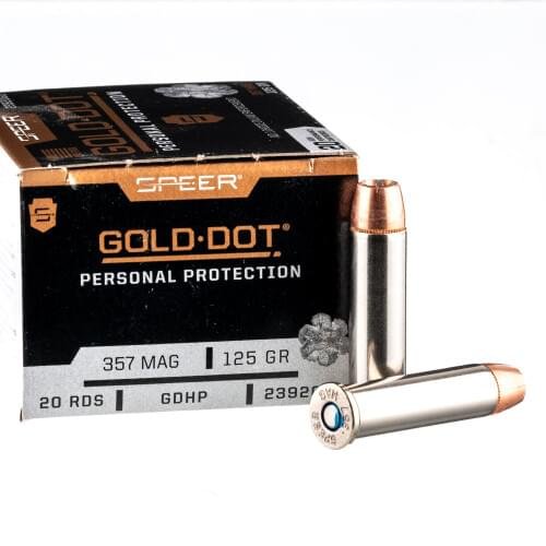 20 Rounds of .357 Mag Ammo by Speer Gold Dot - 125gr JHP