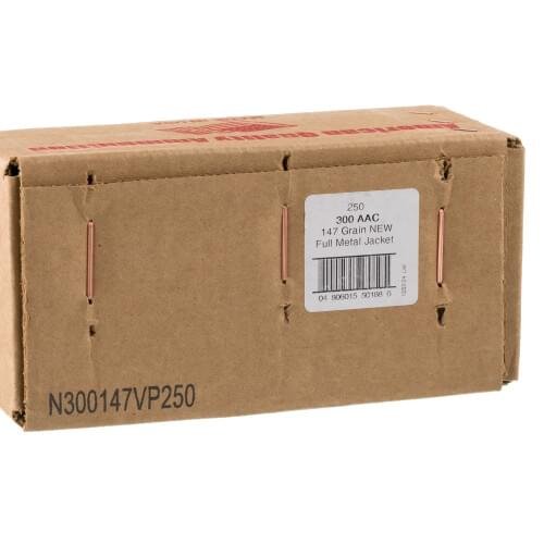 250 Rounds of .300 AAC Blackout Ammo by American Quality Ammunition - 147gr FMJ