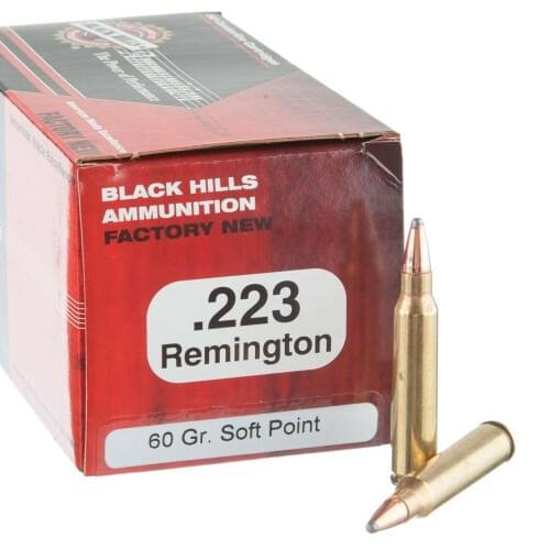 50 Rounds of .223 Ammo by Black Hills Ammunition - 60gr SP